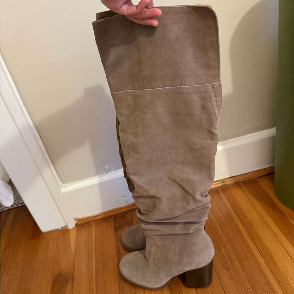 Crown Vintage Taupe Over-the-Knee Boots